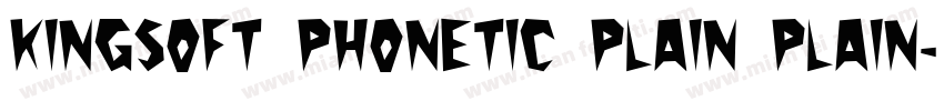 Kingsoft Phonetic Plain Plain字体转换